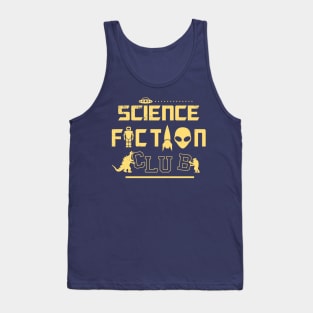 Retro Science Fiction Club UFO Monsters Aliens Sci-fi Nerd Tank Top